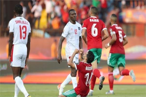 صورة من مباراة المغرب وناميبيا