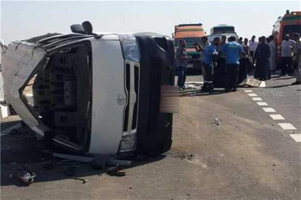 «صحة قنا»: 8 ضحايا و4 مصابين بحادث طريق «مصر أسوان»