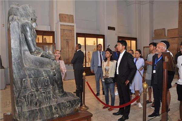 زيارة رئيس مدغشقر الى المتحف المصري بالتحرير