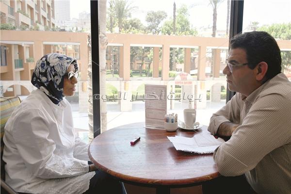 هدى نجيب محفوظ خلال الحوار - تصوير: السيد الأحمر