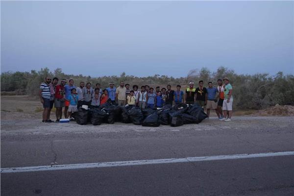 رفع ربع طن مخلفات بلاستيكية من محمية وادي الجمال