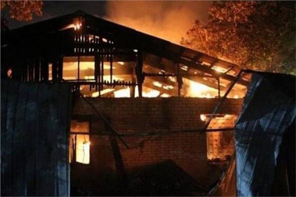 حريق بفندق في أوكرانيا