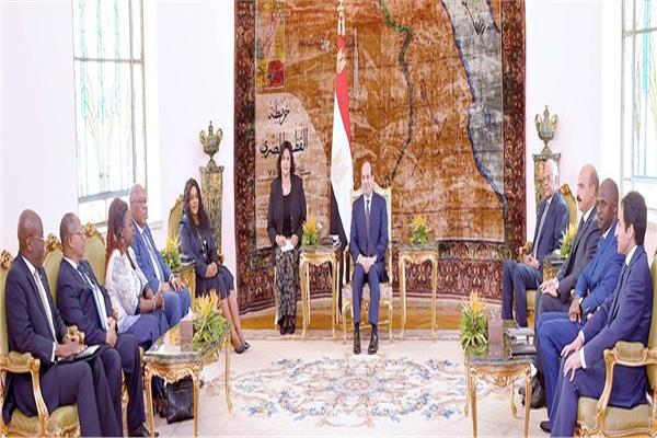 الرئيس عبد الفتاح السيسي خلال اللقاء
