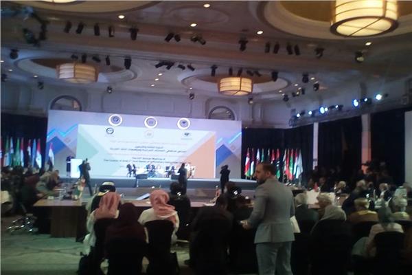 خلال الجلسة الافتتاحية للدورة الثالثة والأربعين لمجلس محافظي المصارف المركزية ومؤسسات النقد العربية