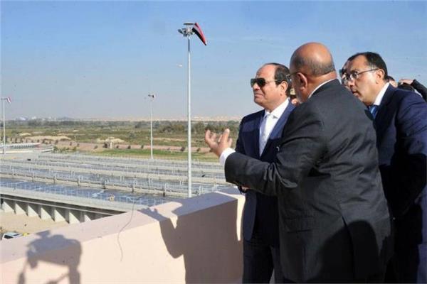 الرئيس السيسي خلال افتتاح أحد المشروعات الزراعية