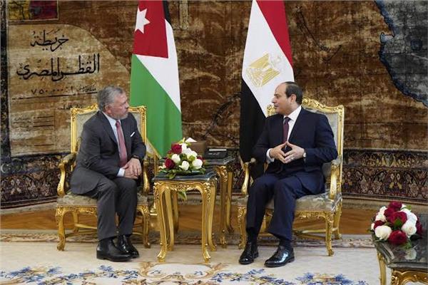 الرئيس السيسي والملك عبدالله الثاني في لقاء سابق
