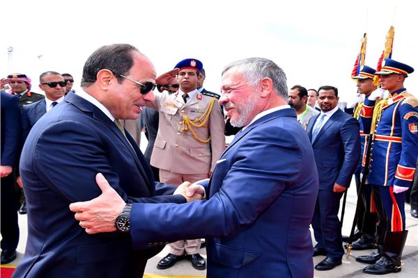 الرئيس السيسي يستقبل الملك عبد الله