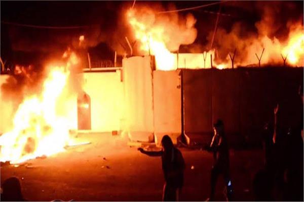 حريق القنصلية الإيرانية في كربلاء - صورة أرشيفية