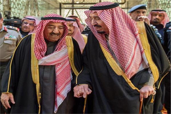الملك سلمان وأمير الكويت