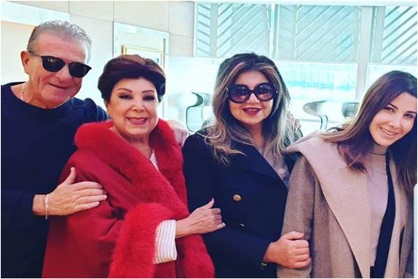 نانسي عجرم وبوسي شلبي ورجاء الجداوي في مطار القاهرة