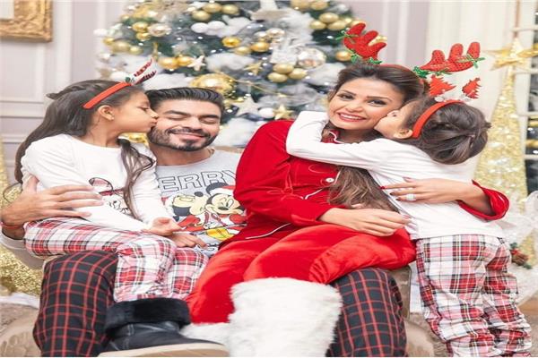  خالد سليم مع زوجته وأولاده احتفالا بالعام الجديد 2020