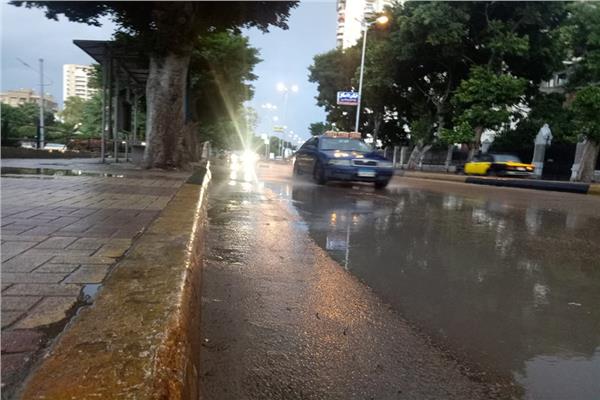  أمطار رعدية غزيرة على الإسكندرية