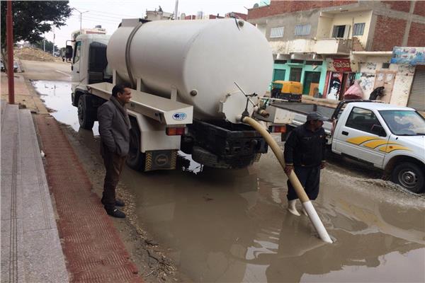 أمطار غزيرة على المدن الساحلية بشمال سيناء