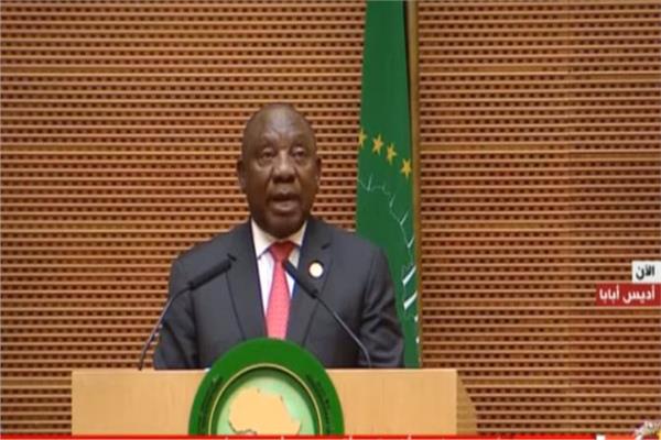 سيريل رامافوزا  رئيس جنوب أفريقيا ورئيس الاتحاد الأفريقى الجديد