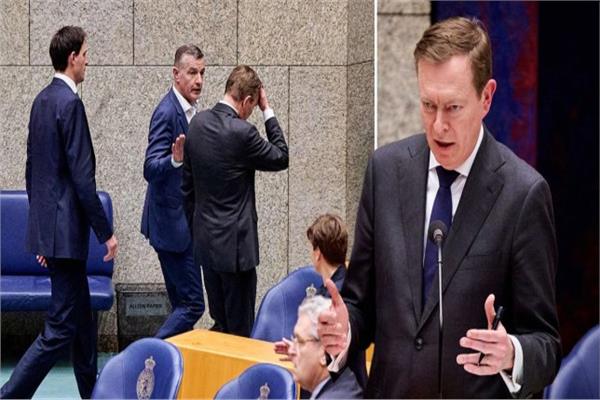بالفيديو| انهيار وزير الصحة الهولندي خلال مناقشته لفيروس كورونا