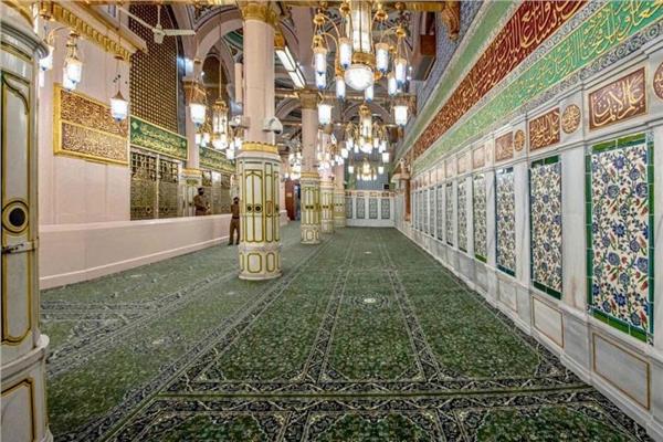 مشروع الترميم والصيانة الجدار القبلي للمسجد النبوي الشريف