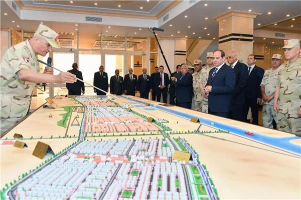 الرئيس السيسي خلال افتتاح أحد المشروعات بسيناء