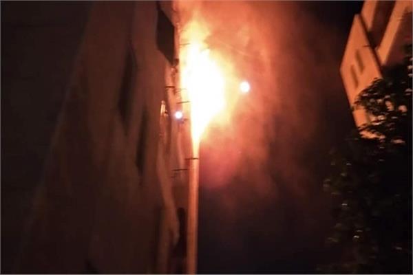 السيطرة على حريق هائل في عمارة أحمد عيد عبدالملك 