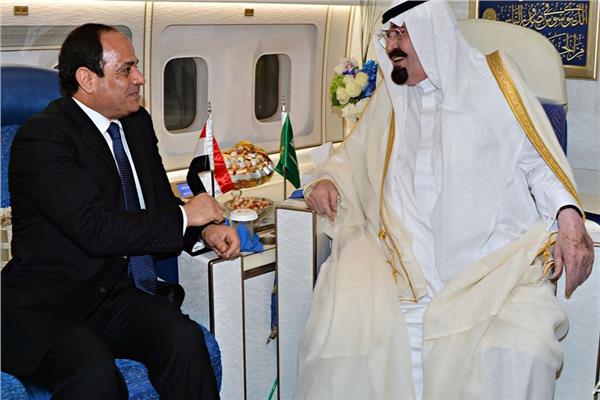 الرئيس عبدالفتاح السيسي والملك الراحل عبدالله بن عبدالعزيز