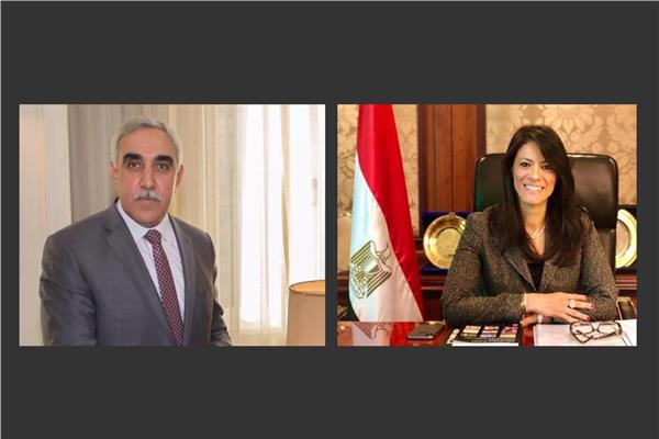 الدكتورة رانيا المشاط مع أحمد نايف رشيد الدليمي- سفير جمهورية العراق بالقاهرة