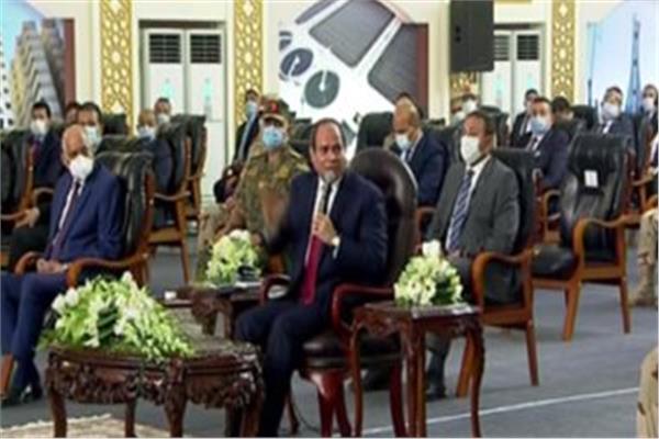 الرئيس عبد الفتاح السيسى خلال افتتاحه مشروعات قومية بالإسكندرية