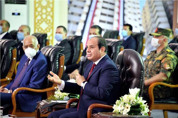 الرئيس عبد الفتاح السيسي خلال افتتاح مشروعات الإسكندرية