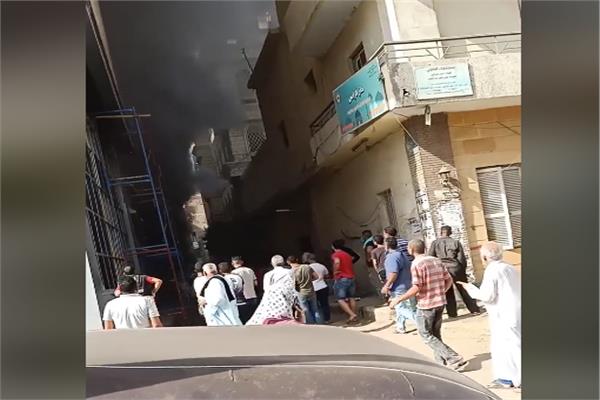 حريق داخل محل صيانة غسالات بمنطقة دار السلام