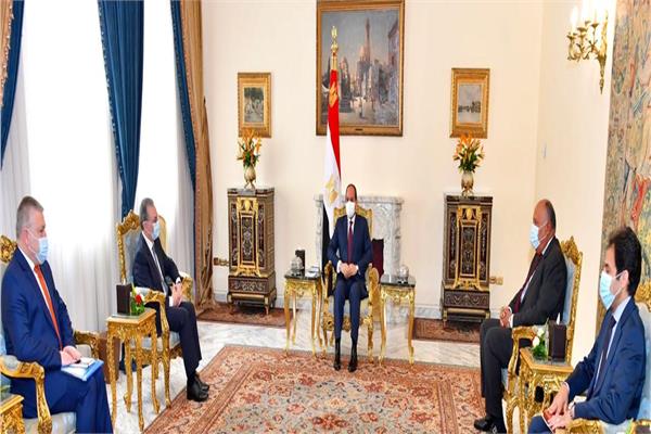 جانب من لقاء الرئيس مع وزير خارجية أرمينيا