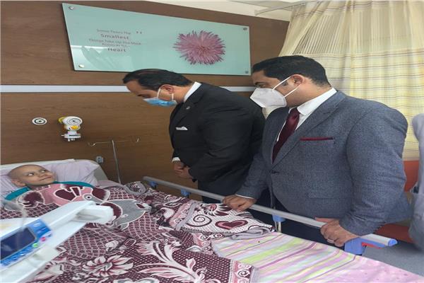 خلال تفقد د.أحمد السبكي، لمستشفى النصر التخصصي للأطفال التابعة لهيئة الرعاية الصحية بمحافظة بورسعيد
