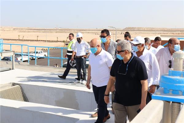 رسلان يتفقد مشروع توسعات الصرف الصحي بمدينة الغردقة