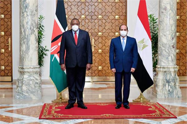  الرئيس عبد الفتاح السيسي ونظيرة الرئيس الكيني 