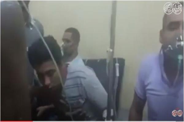  61 مصابا في تسريب غاز كلور من مرشح مياه بنجع حمادي 