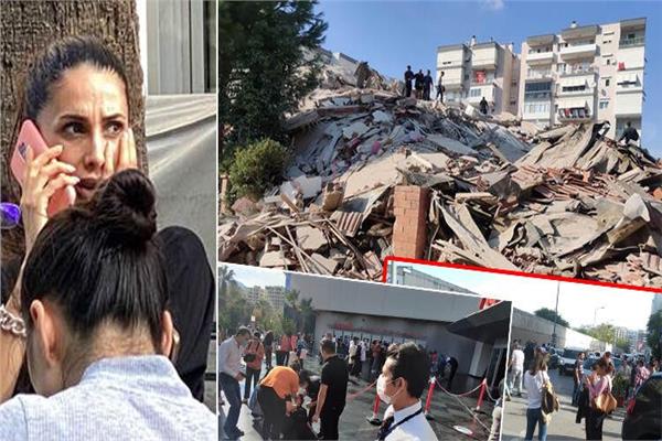 صورة من صحيفة تركيا الآن لزلزال إزمير