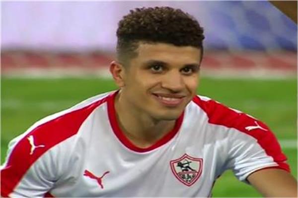 محمد عبدالغني مدافع الفريق الأول لكرة القدم بنادي الزمالك 
