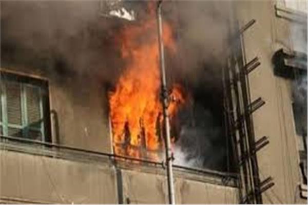 حريق شقة سكنية في أسوان