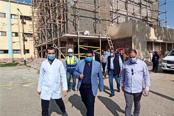 نائب محافظ بني سويف يتفقد مشروع تطوير مستشفى الصدر