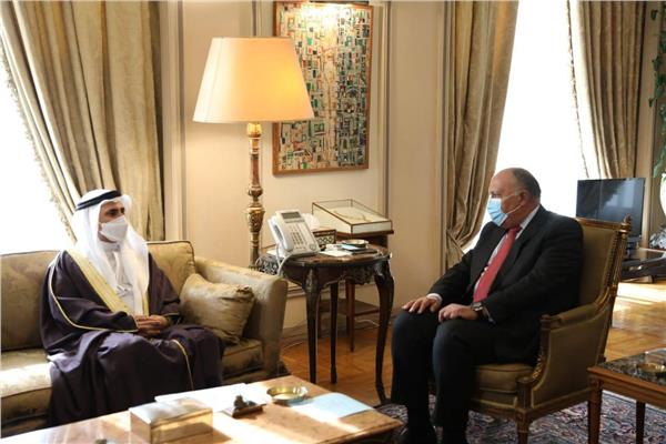 وزير الخارجية سامح شكري يلتقي رئيس البرلمان العربي 
