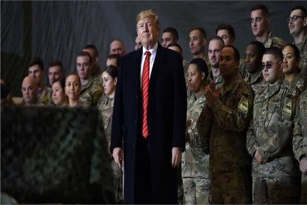 ترامب خلال زيارة إلى القوات الأمريكية بأفغانستان في نوفمبر 2019
