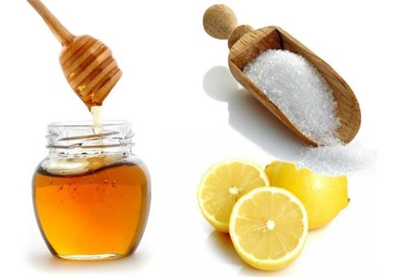 العسل و الليمون والسكر