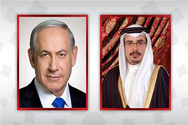 ولي العهد البحريني رئيس الوزراء ورئيس وزراء إسرائيل 