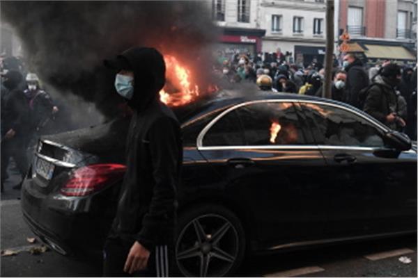 المظاهرات في فرنسا (أ ف ب)