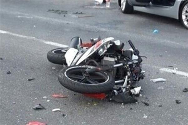 حادث انقلاب دراجة نارية