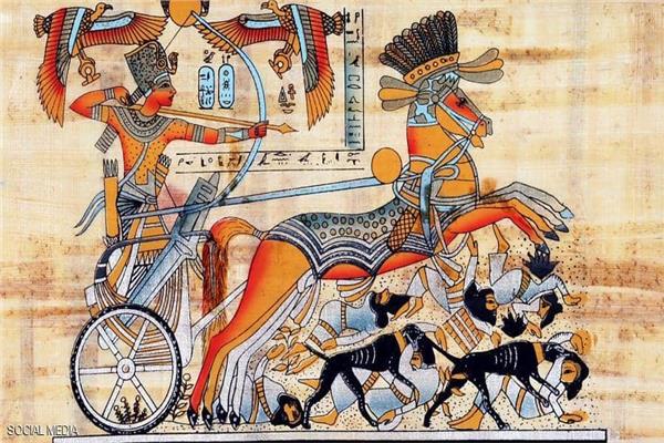 صورة من فنون الحضارة المصرية القديمة