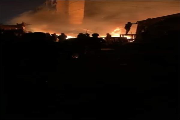 حريق هائل بسوق الحي العاشر بمدينة نصر 
