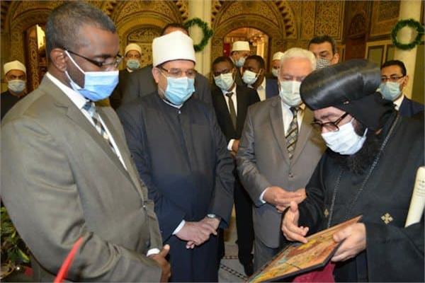 وزير الأوقاف ونظيره السوداني في زيارة لمجمع الأديان بالقاهرة