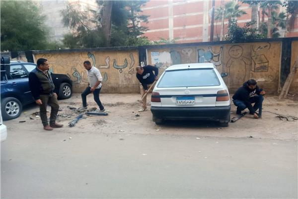 تجميل الشوارع والميادين بالإسكندرية