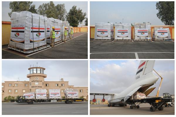 صورة للمساعدات التي أرسلتها مصر لدولة مالي