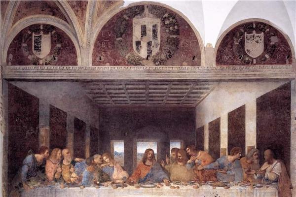 لوحة ليوناردو داڤنشي الشهيرة "العشاء الأخير" 