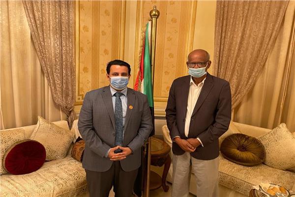السفير السوداني بالقاهرة  محمد الياس، وعضو مجلس الشيوخ أحمد سمير زكريا