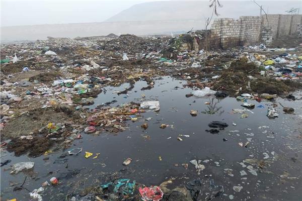 أكوام القمامة تحاصر قرية البرشا في المنيا ‎